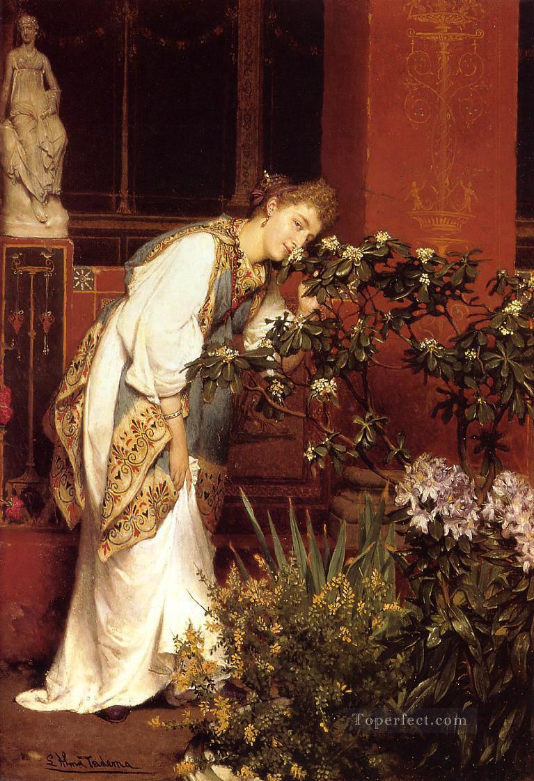 In the Peristyle2 Romantic Sir Lawrence Alma Tadema Oil Paintings